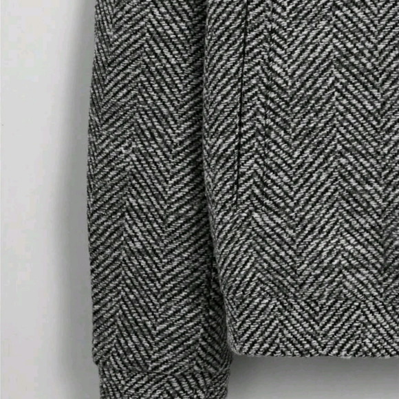 NEW! TEXTURED FABRIC TWILL knit JACKET size medium - Picture 3 of 4